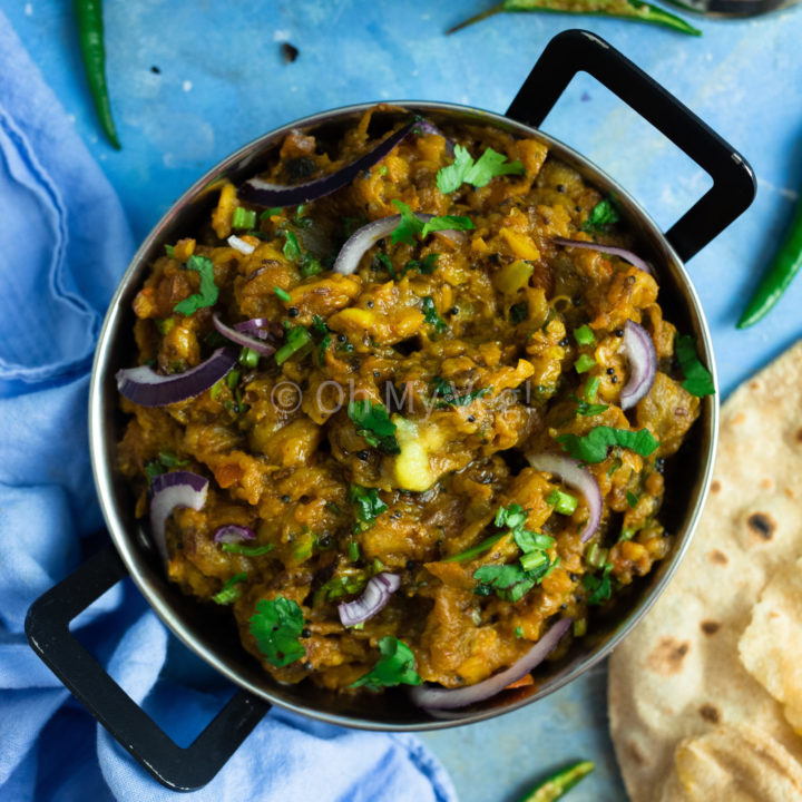Baingan Bharta – Flame Roasted Eggplant Curry