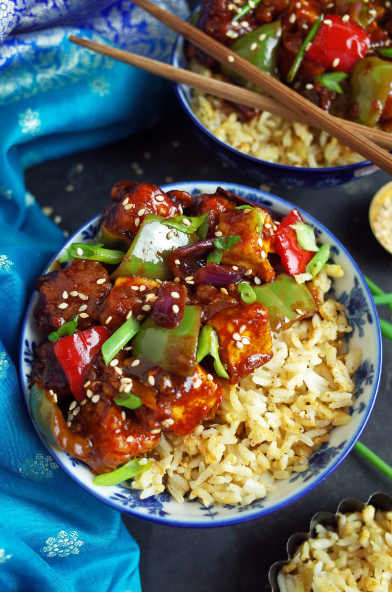 Chilli Tofu – Indo-Chinese Crispy, Sticky Tofu