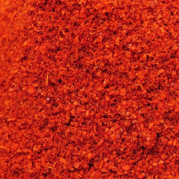 Up close photo of Indian spice Red Chilli Powder