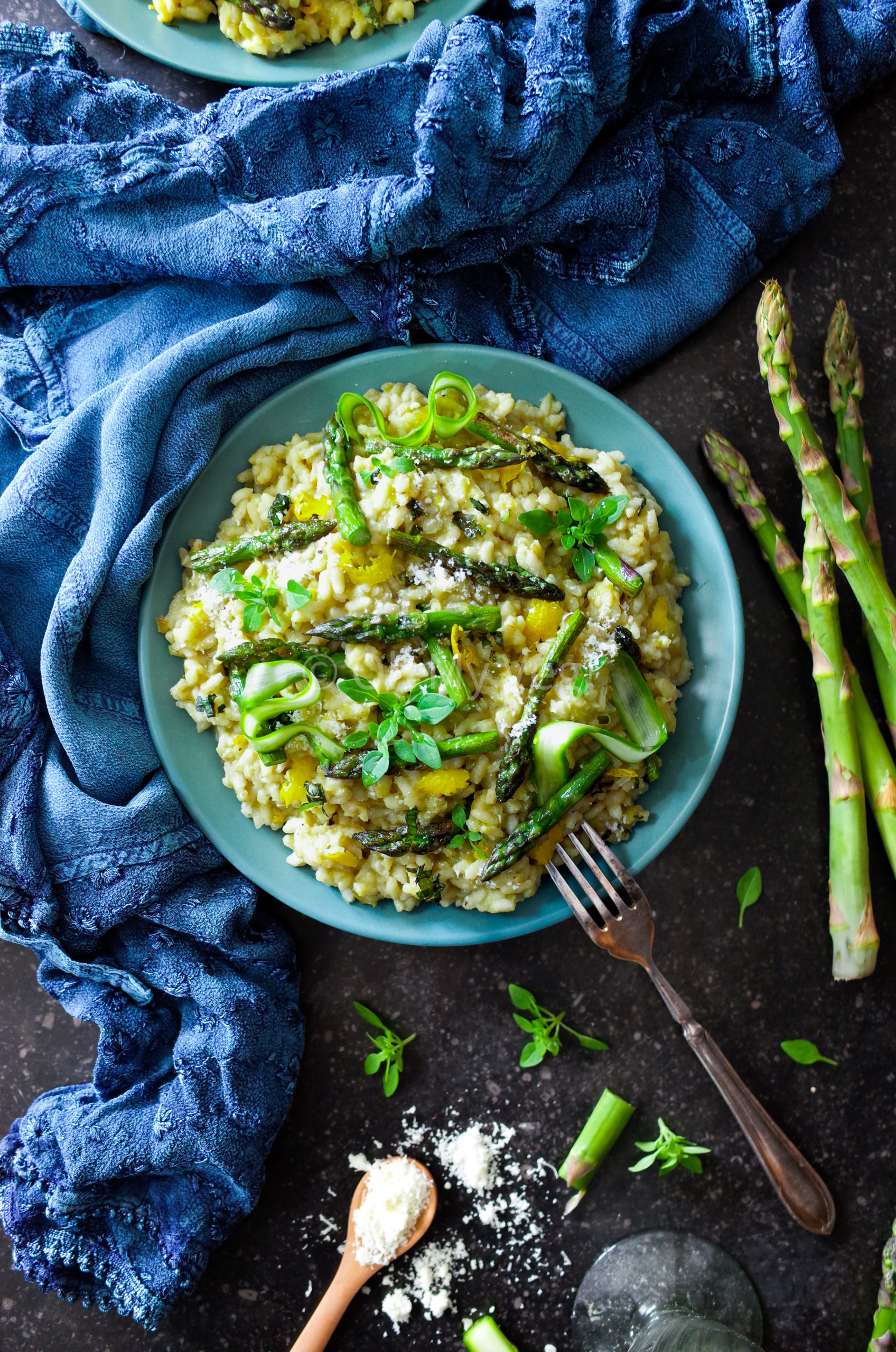 Lemony Asparagus Risotto (Vegan, Gluten Free)