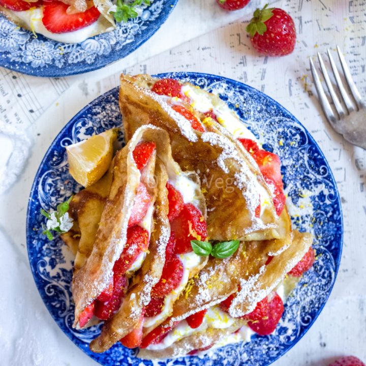Crepes with Whipped Lemon Ricotta & Strawberries