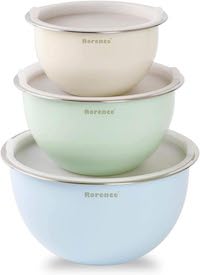 Stackable Stainless Steel Mixing Bowls with Lids