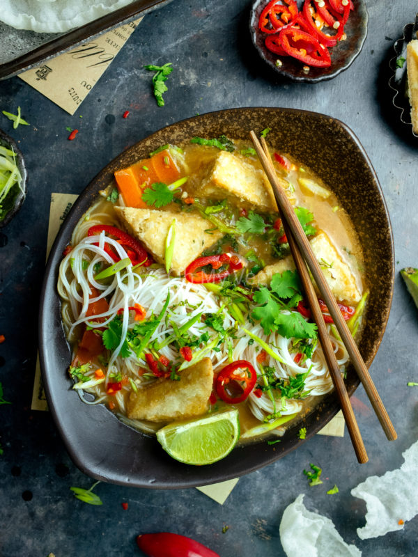 Tofu Tom Yum, Vegan Thai Noodle Soup