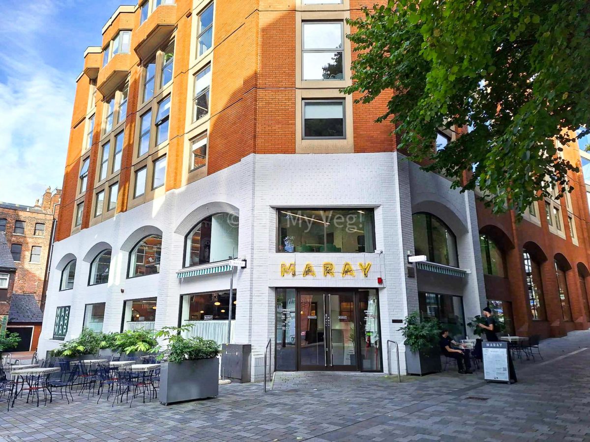 Maray Manchester from outside, on Brazennose Street. 