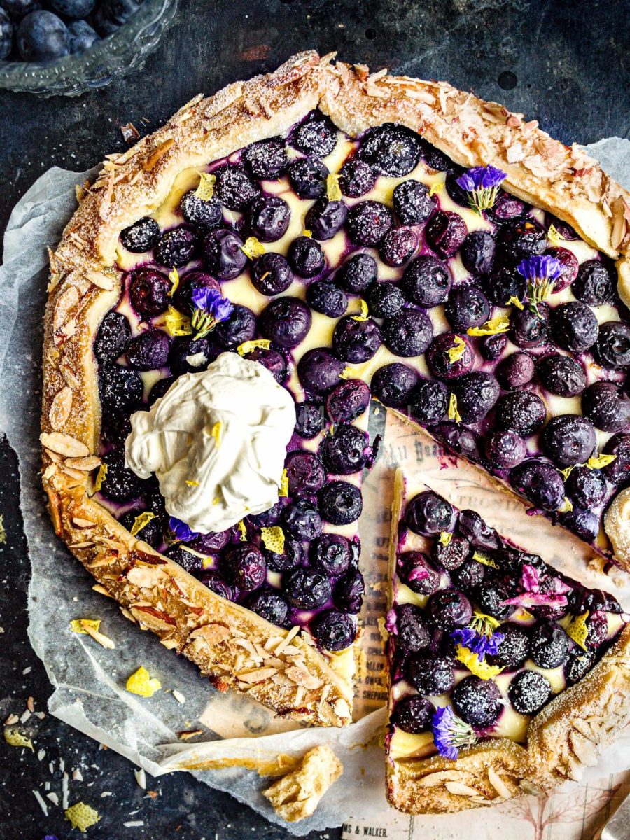 Blueberry cheesecake and lemon galette. 