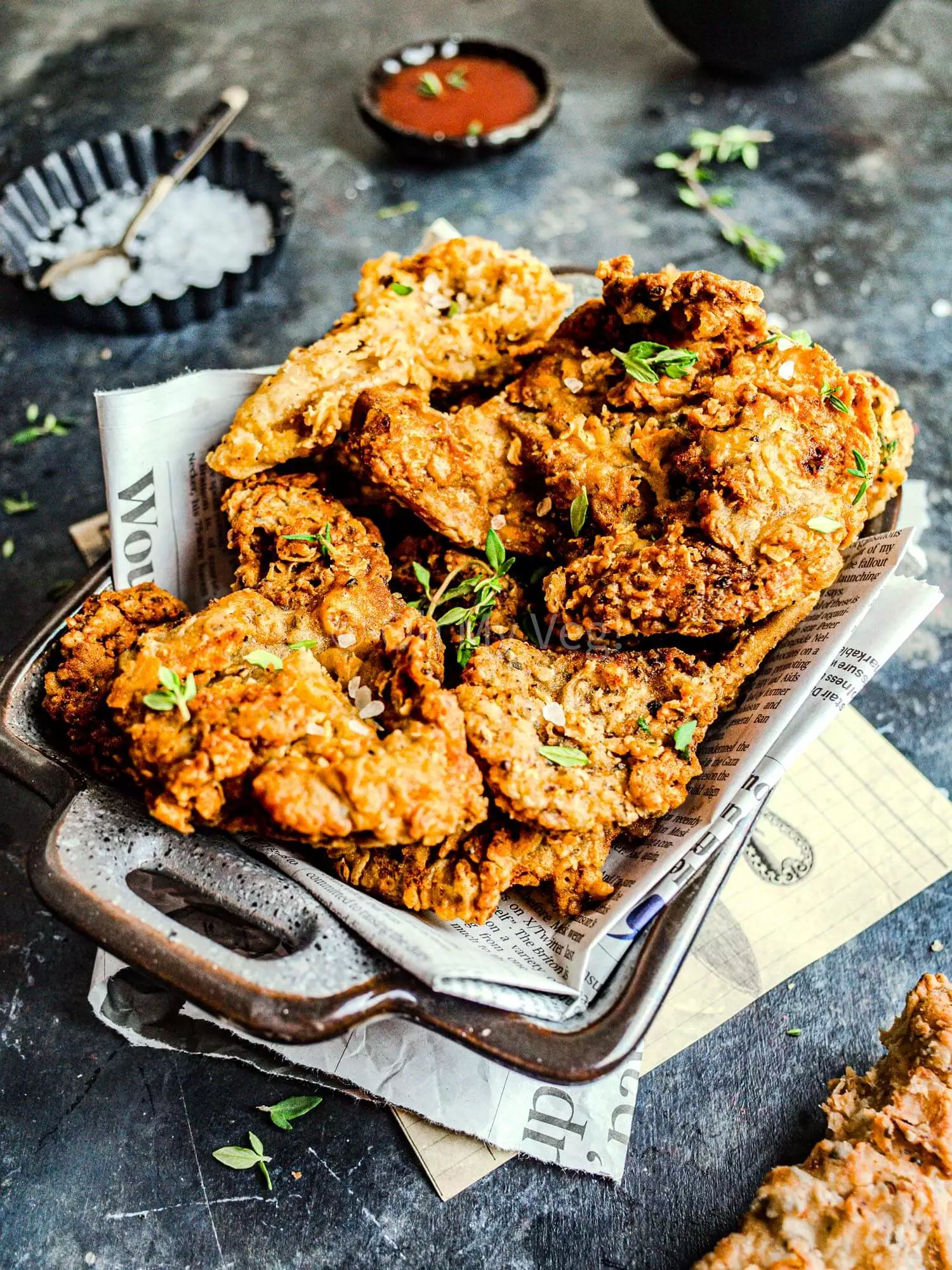 Vegan Fried Chicken from Oyster Mushrooms (KFC Copycat)
