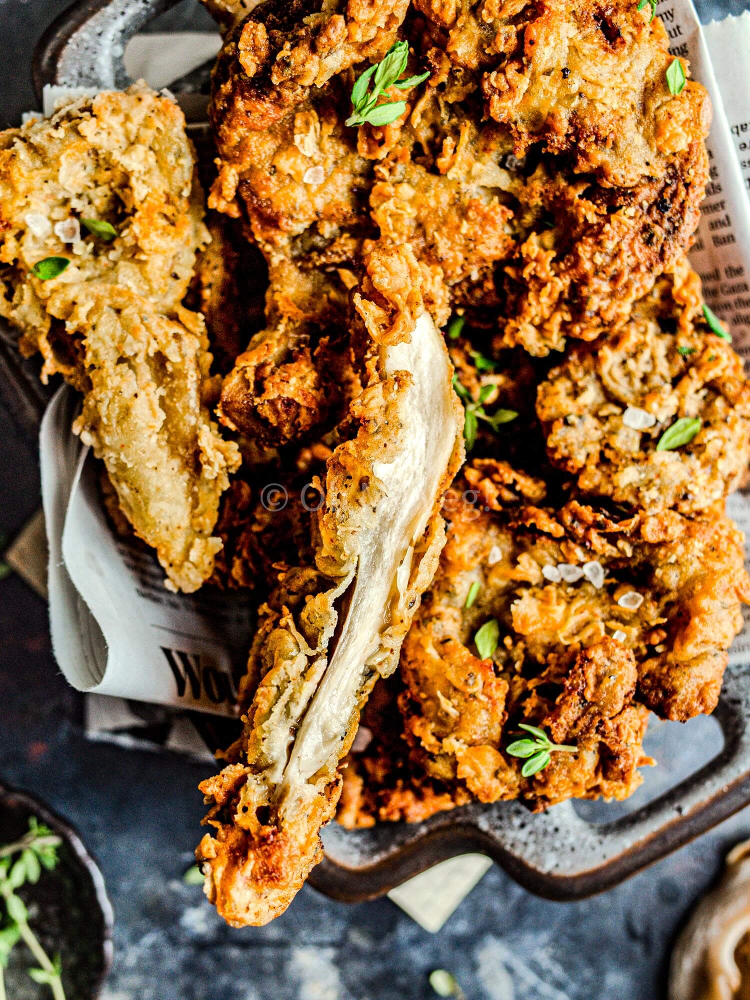 Vegan Fried Chicken from Oyster Mushrooms (KFC Copycat)