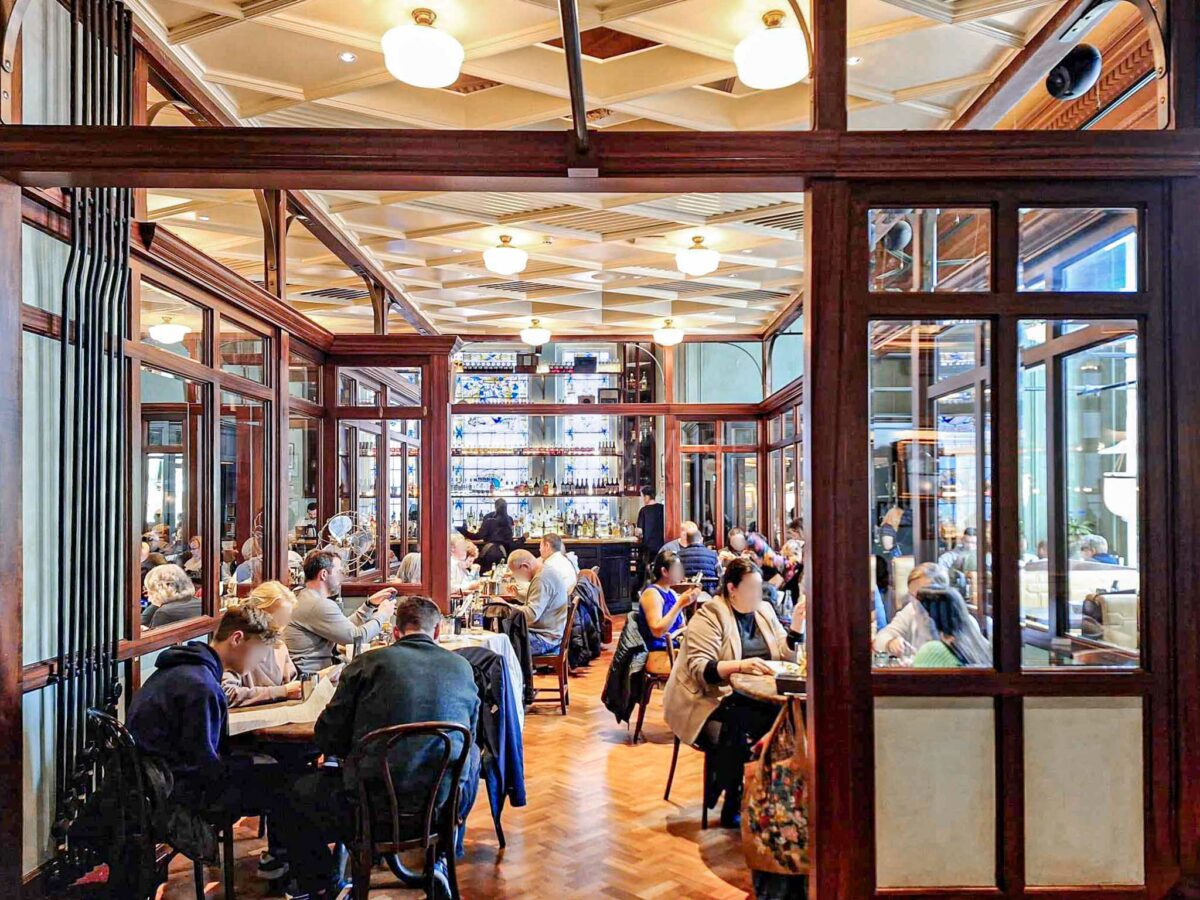 Dishoom Manchester interior building. 