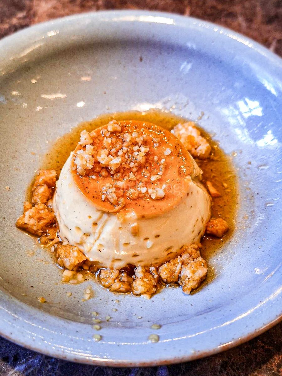 Navroz special at Dishoom Manchester, a coconut caramel custard. 