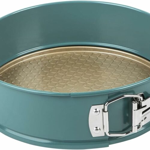 Blue springform cake tin.
