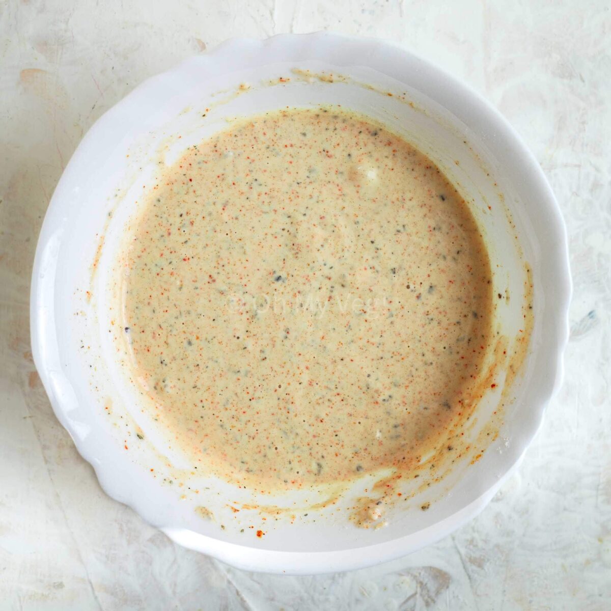 Batter in a bowl.