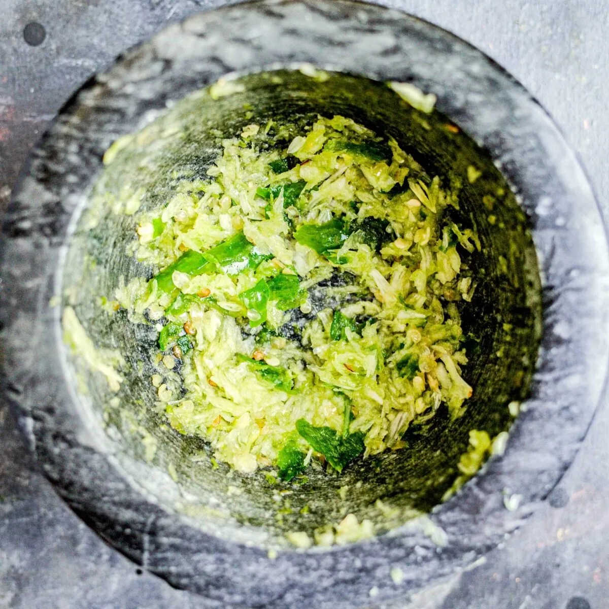 Crushed chilli garlic paste.