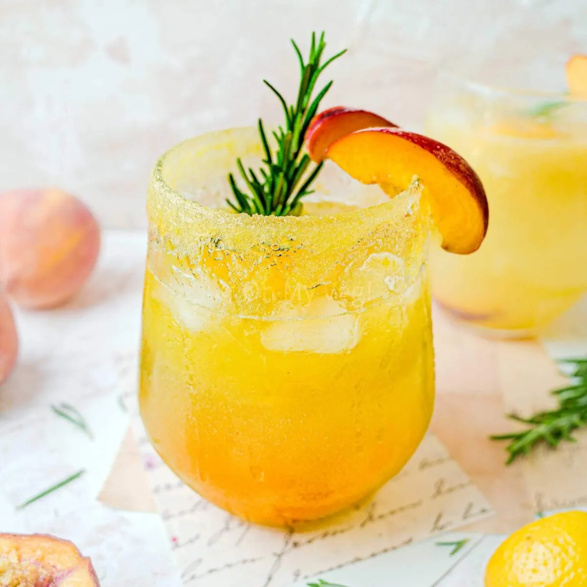 Peach mocktail.