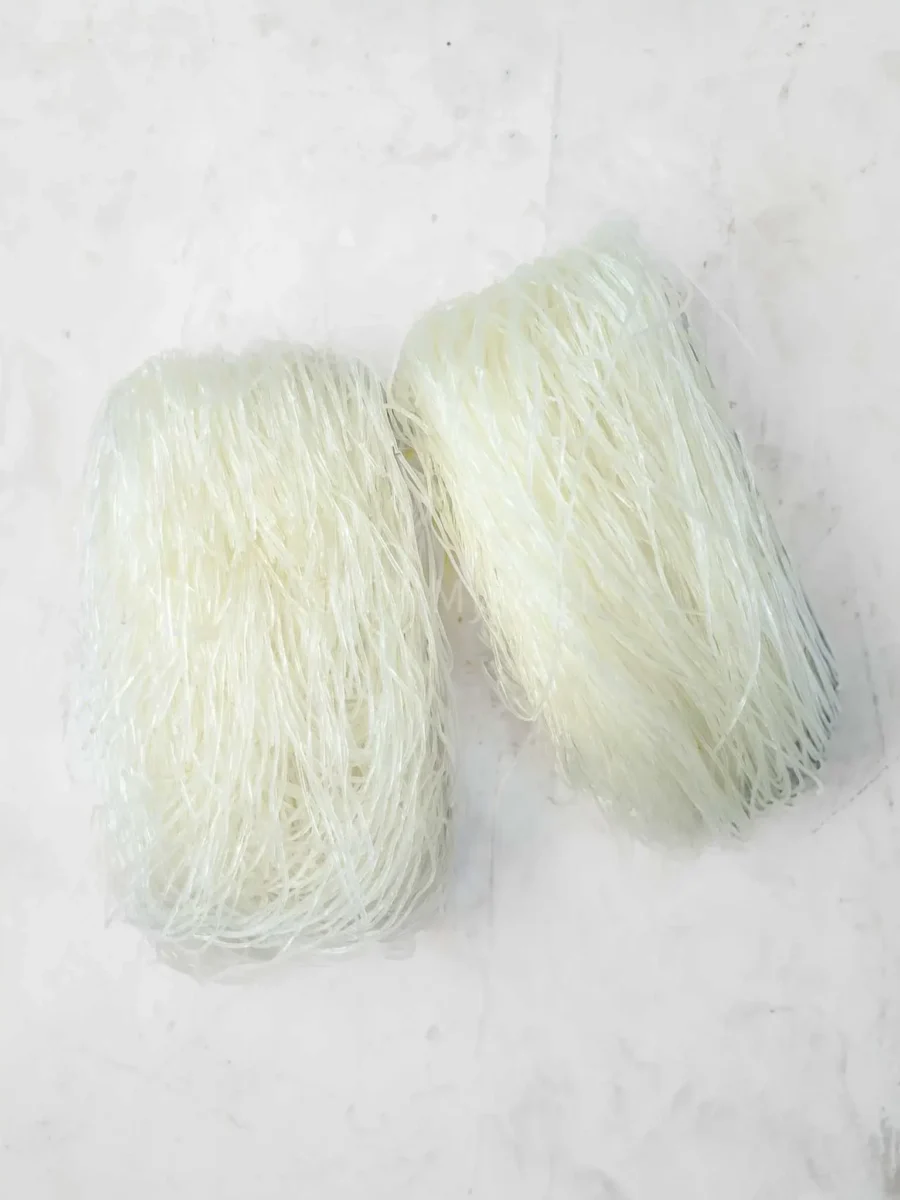 Two bunches of glass noodles.