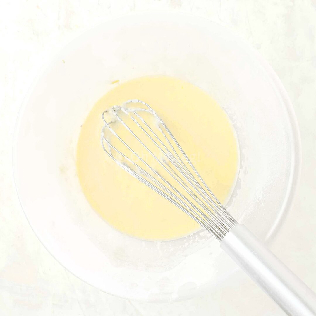 Whisk wet ingredients.