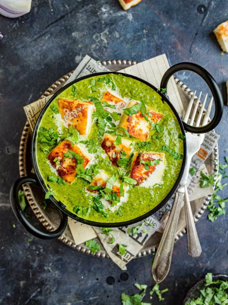 Easy Palak Paneer, Indian Spinach Cheese Curry