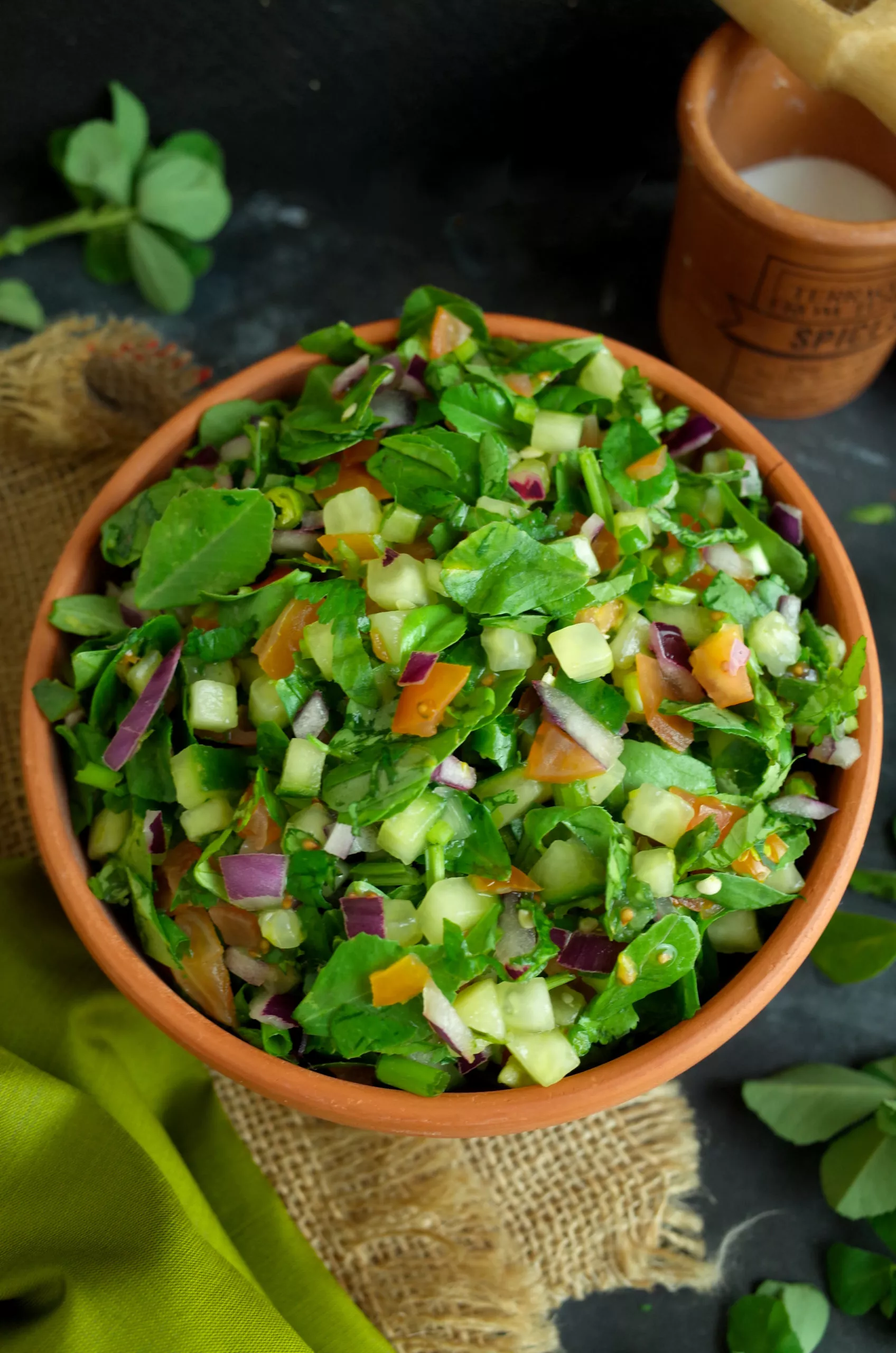 Methi Gholana / Kachumber – Fenugreek Salad