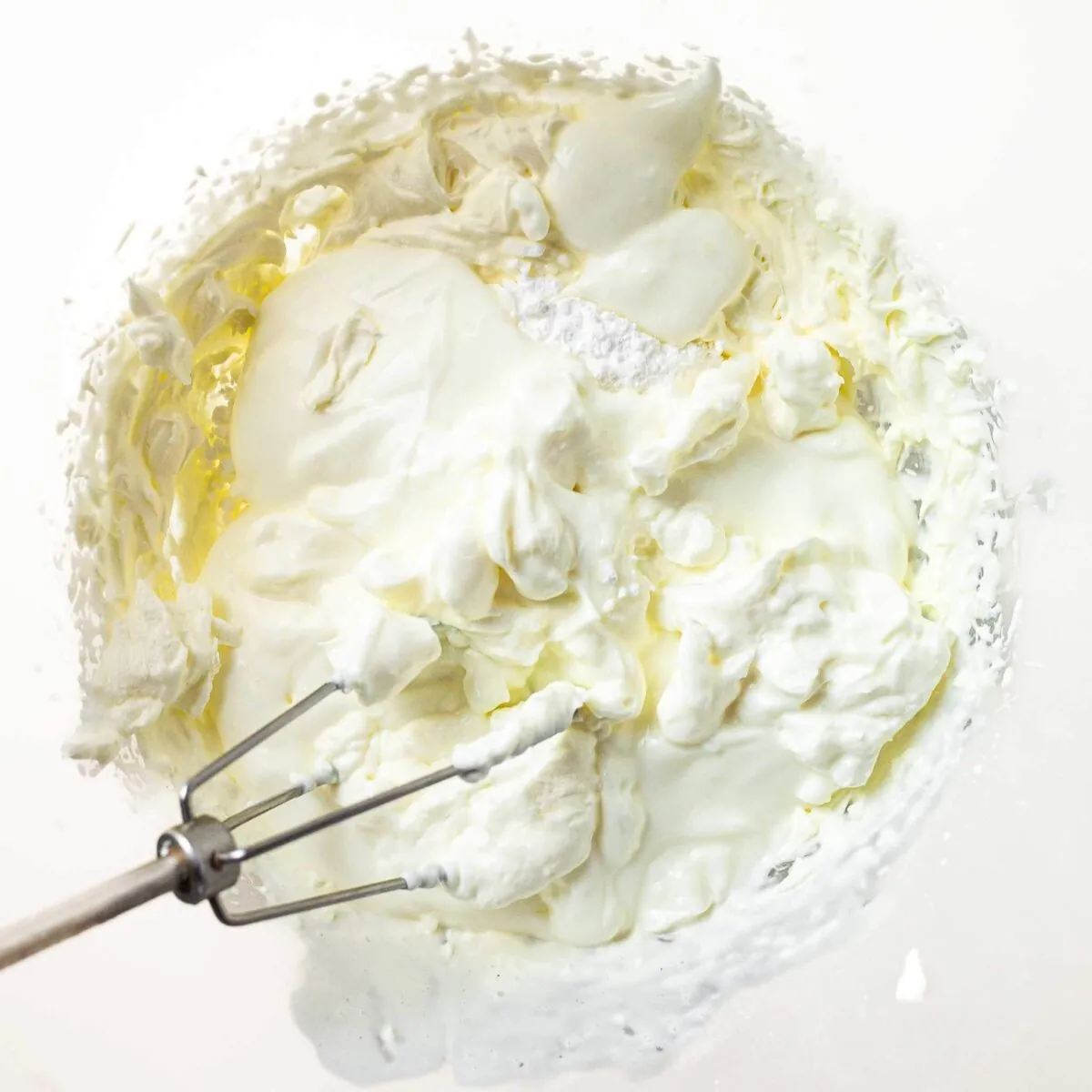Yoghurt in a bowl.