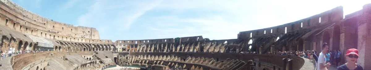 Panorama of the colosseum.